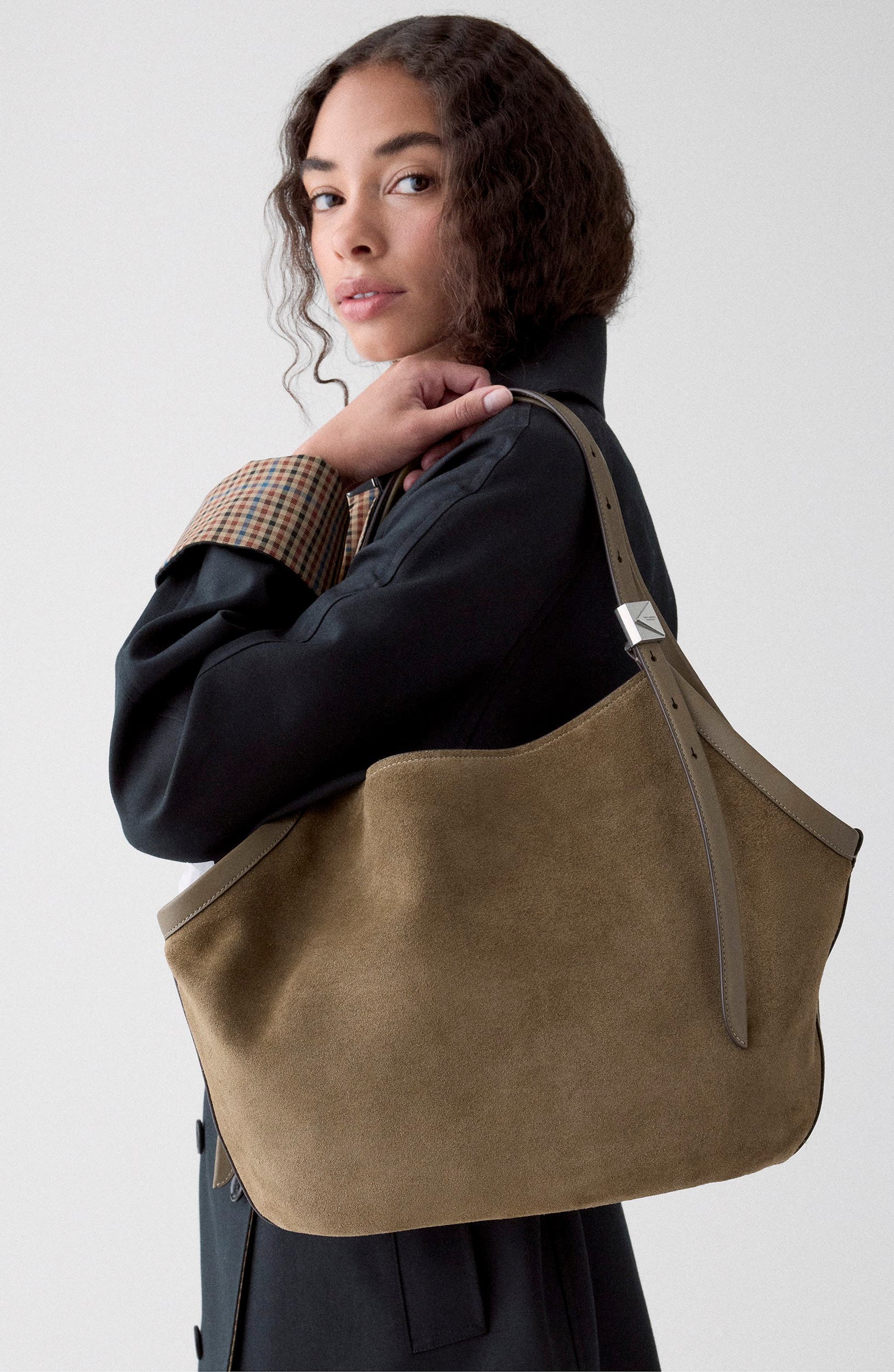 deco suede tulip tote, Alternate, color, DRIFTWOOD