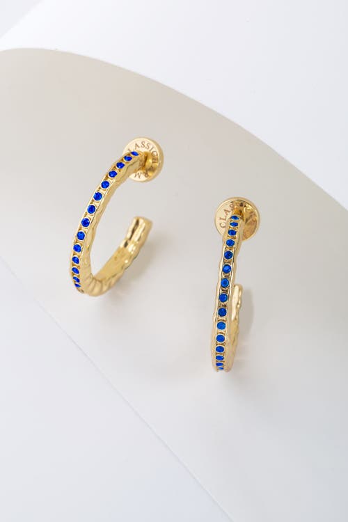 Classicharms Stella Molten Color Cubic Zirconia Hoop Earrings In Gold