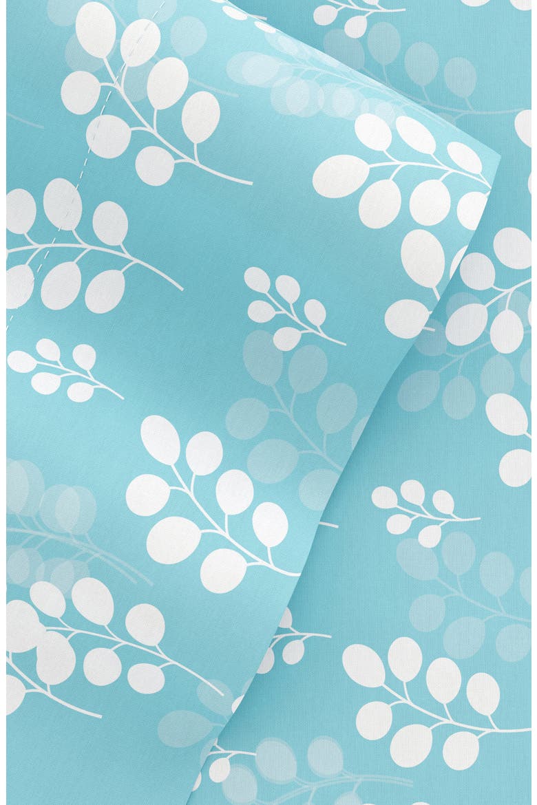 Home Spun Premium Ultra Soft Wheat Pattern 4-Piece Bed Sheet Set, Alternate, color, PALE BLUE