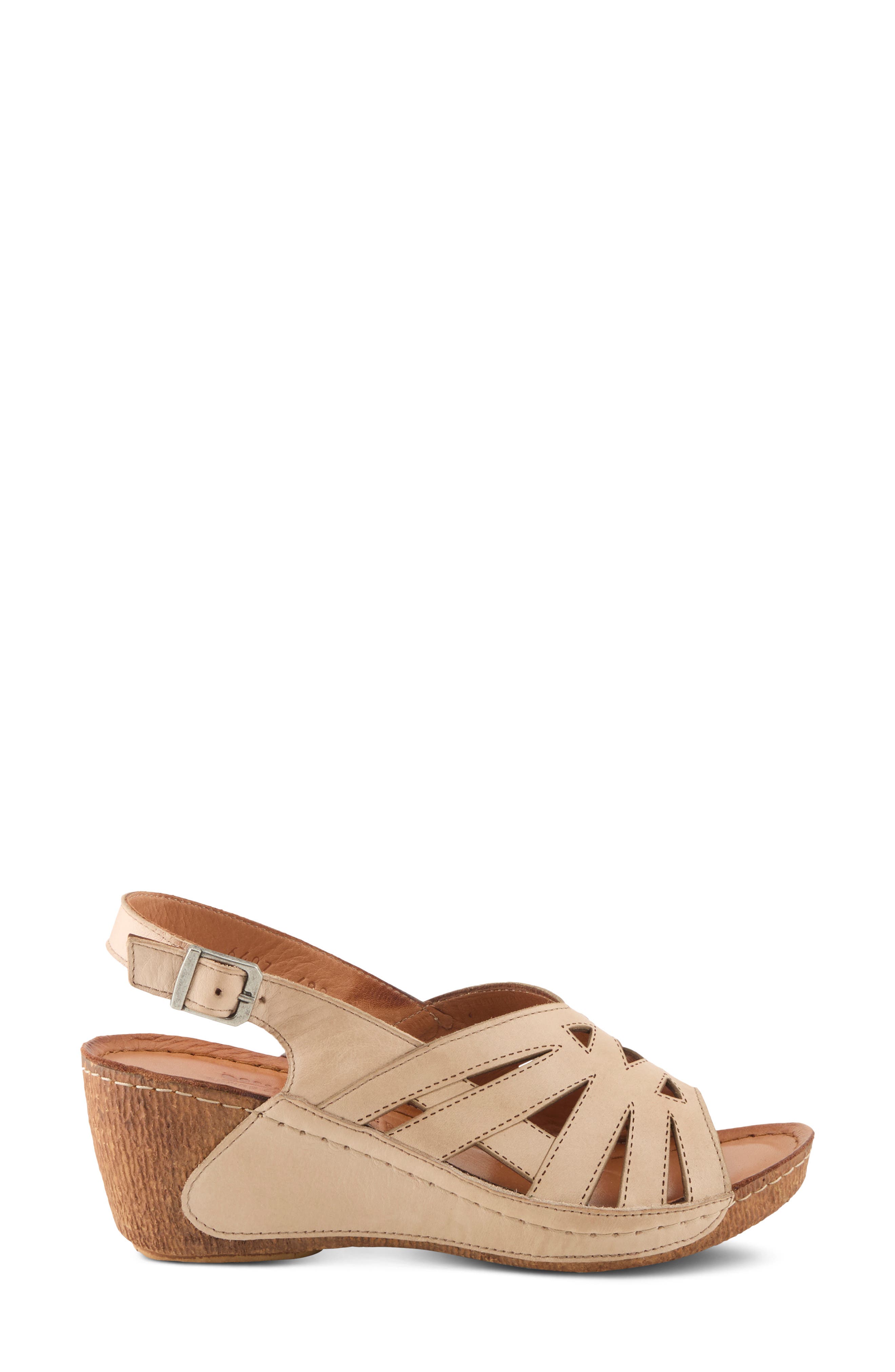 Spring Step Cathy Wedge Sandal, Alternate, color, Beige