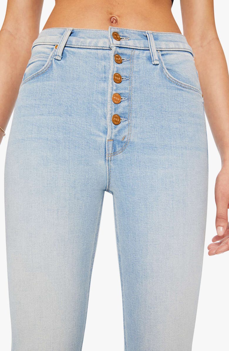 MOTHER The Pixie Dazzler Button Fly Ankle Straight Leg Jeans, Alternate, color, Meet Me At The Metro