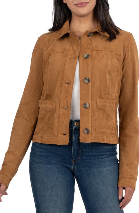 Women's Beige Leather & Faux Leather Jackets | Nordstrom
