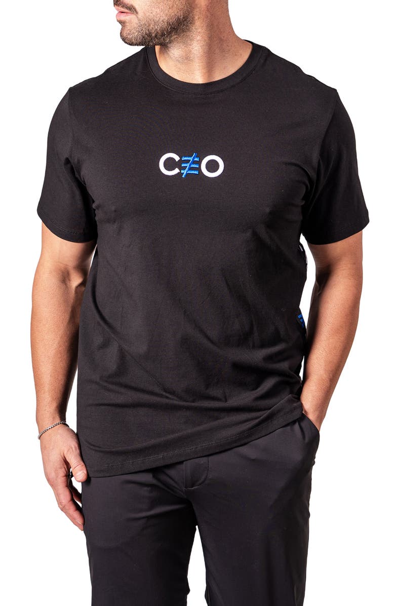 Maceoo Embroidered CEO T-Shirt, Alternate, color, Black
