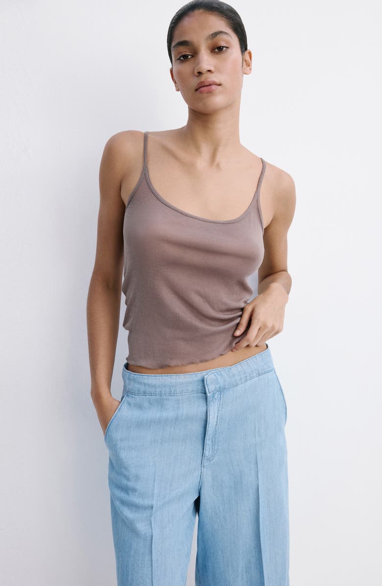 MANGO Low Rise Denim Bermuda Shorts, Alternate, color,