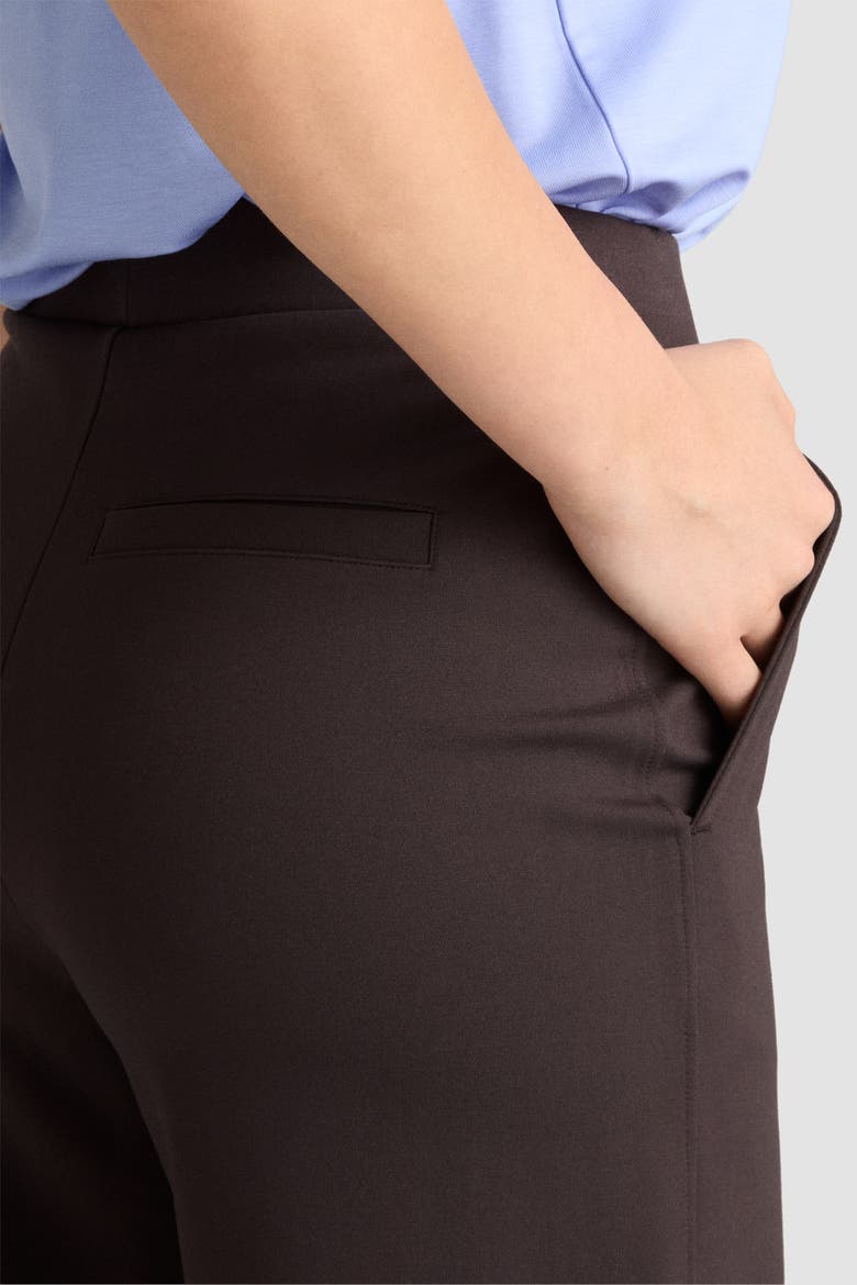 Leia High Waist Wide Leg Trousers, Alternate, color, Ganache