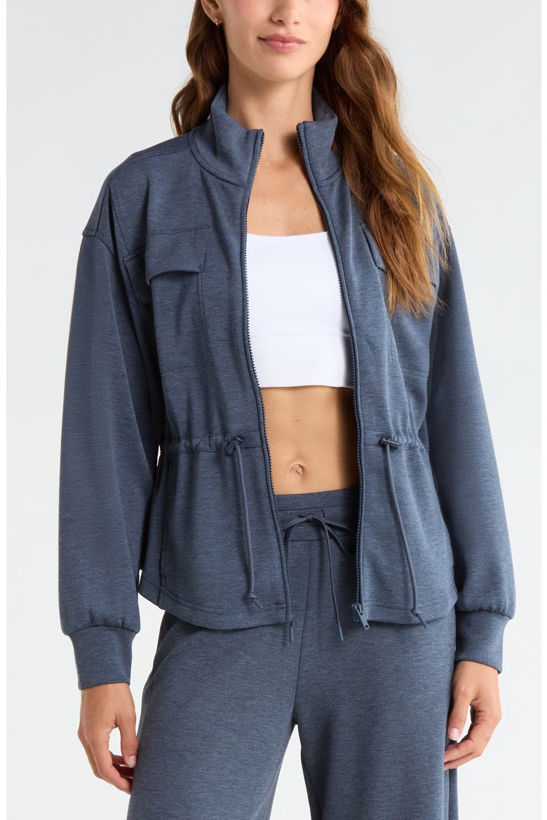 Soft Luxe Utility Jacket, Main, color, NAVY ARMADA HEATHER