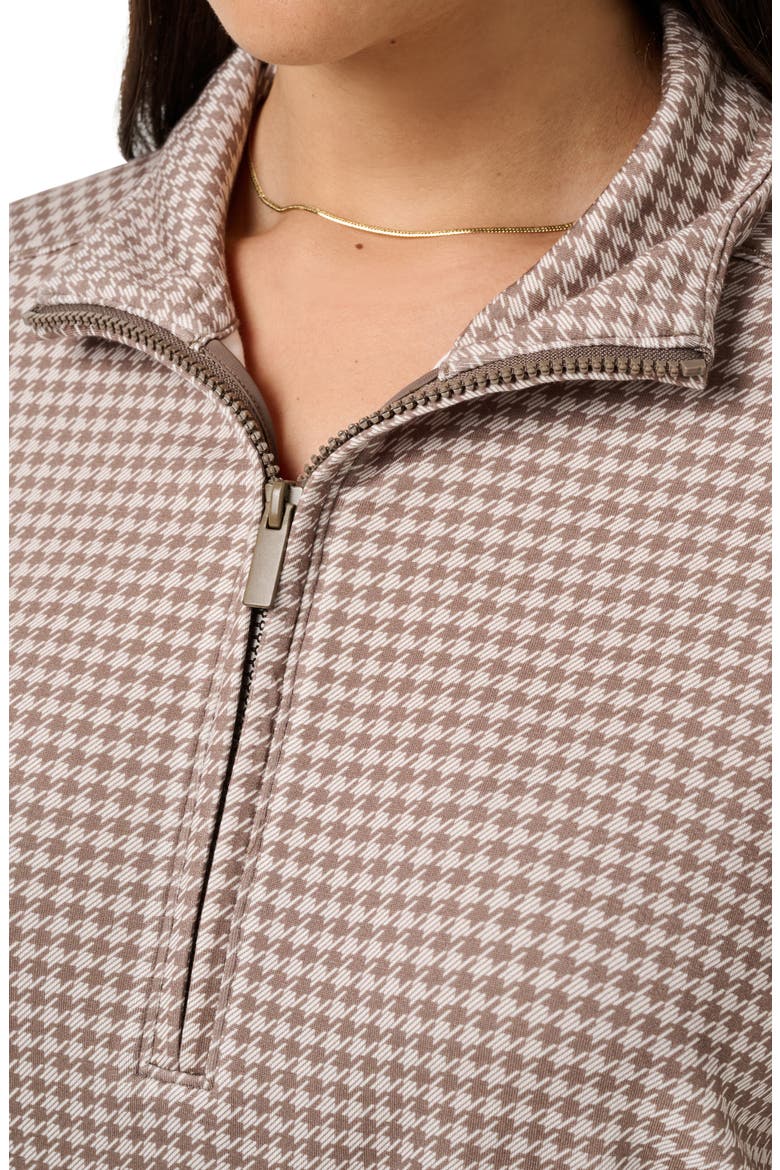 Skyloft Printed Quarter Zip Sweatshirt, Alternate, color, WALNUT MULTI