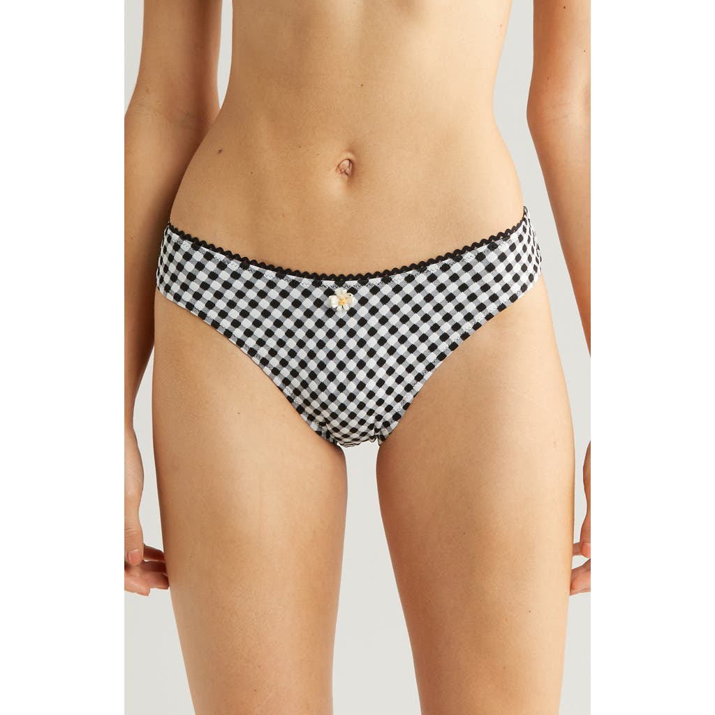 Solid & Striped Daphne Bikini Bottoms in Blackout X Marshmallow  product