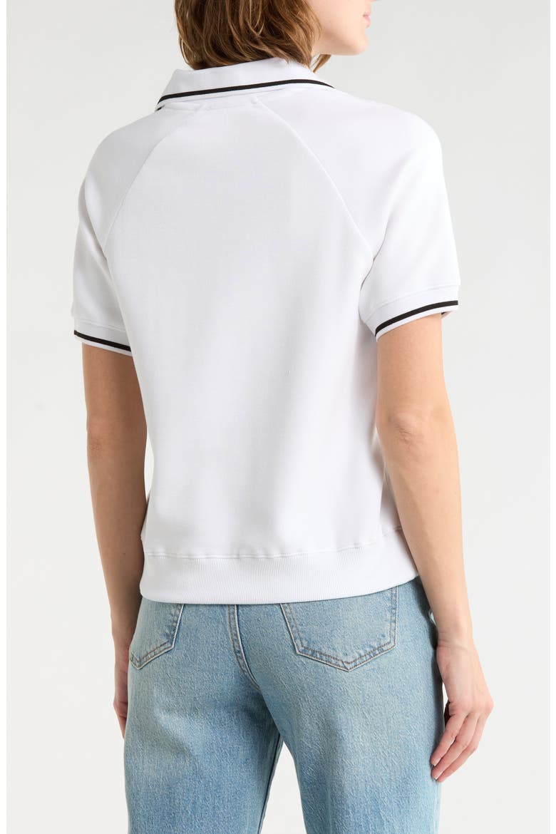 Contrast Stripe Polo, Alternate, color, WHITE/ BLACK