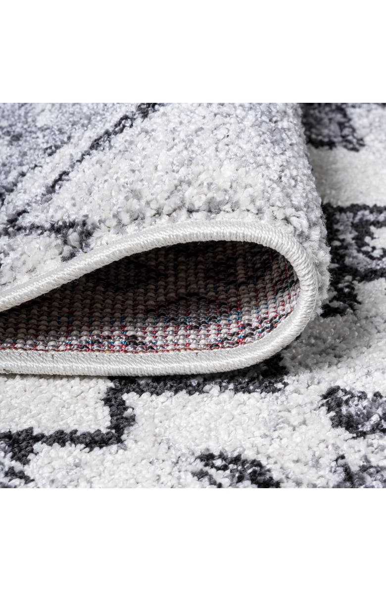 JONATHAN Y Azmar Moroccan Geometric Distressed Area Rug, Alternate, color, Ivory/Black