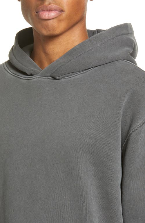 Elwood Core Oversize Organic Cotton Brushed Terry Hoodie In Gray