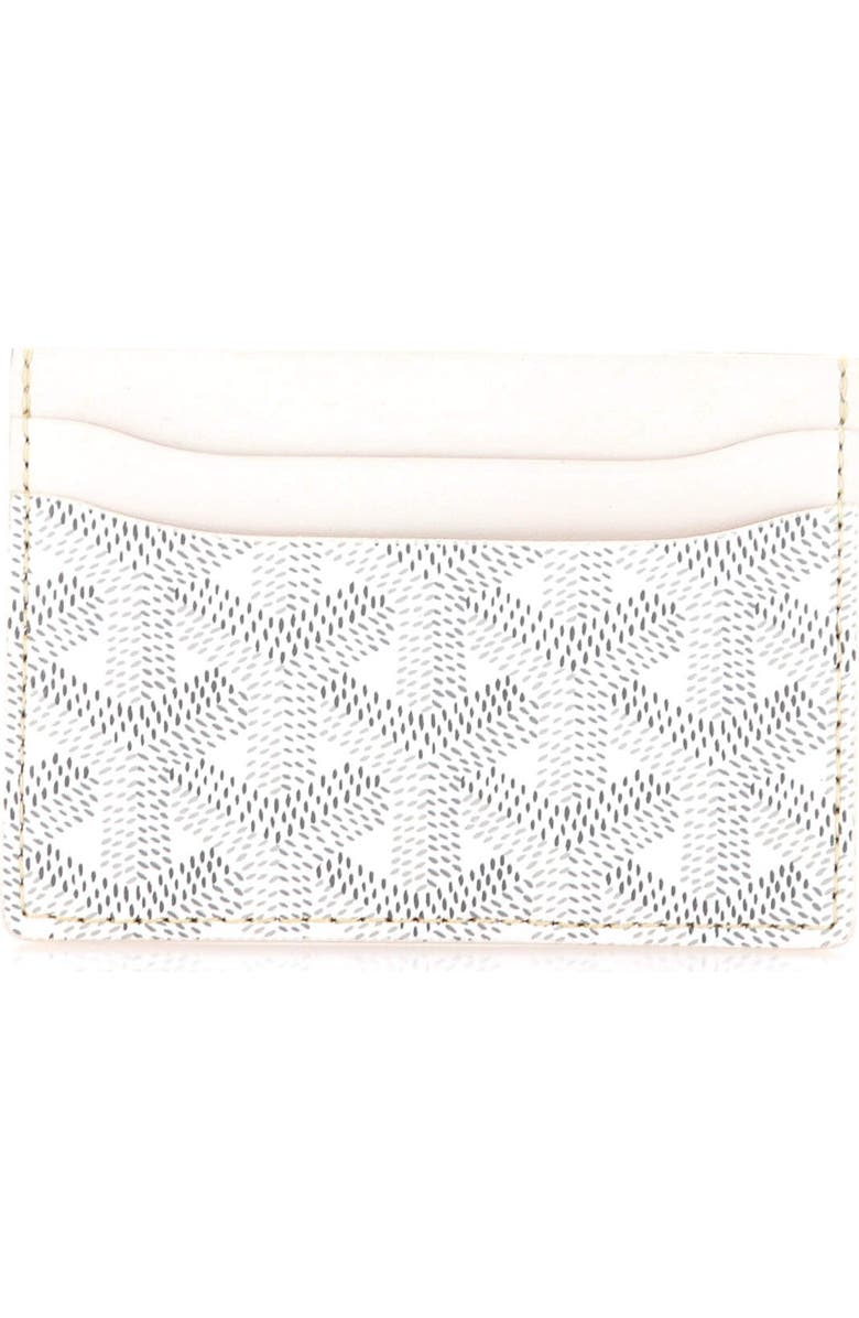 Pre-Owned Goyard Saint Sulpice Card Holder Coated Canvas, Main, color, White