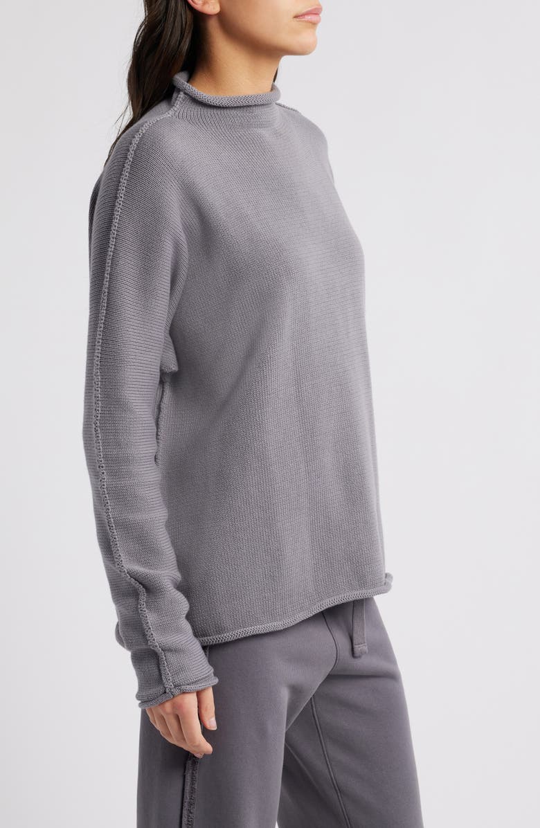 Frank & Eileen Monterey Stripe Cotton Funnel Neck Sweater, Alternate, color,