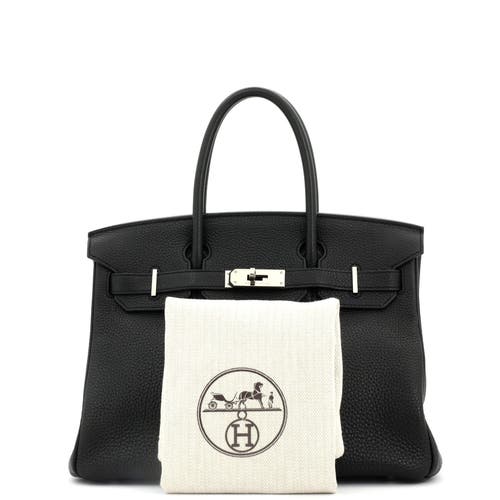 Pre-owned Hermes Hermes Birkin Handbag Black Togo With Palladium Hardware 30 In Black