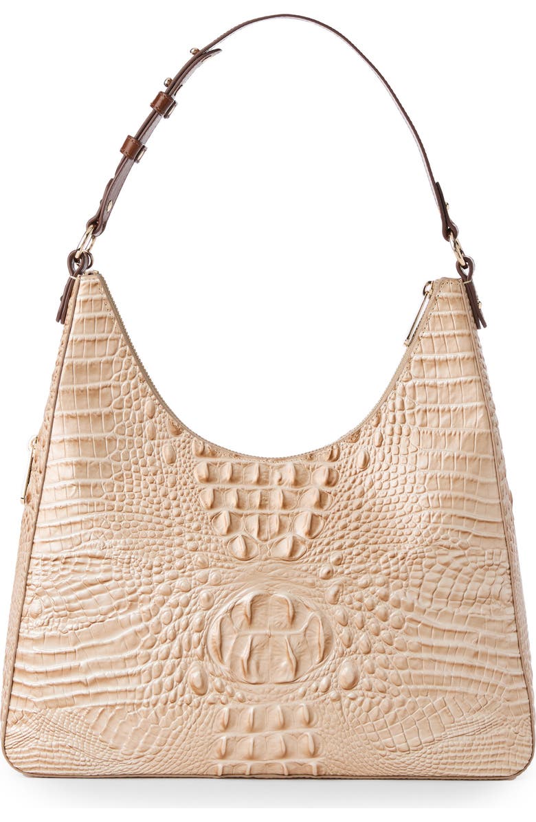 Brahmin Tabitha Croc Embossed Leather Shoulder Bag, Alternate, color,