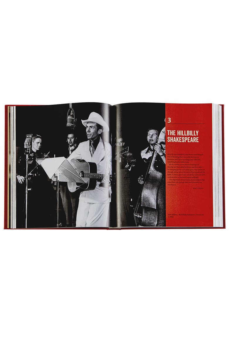 Country Music Leather Coffee Table Book, Alternate, color, Red
