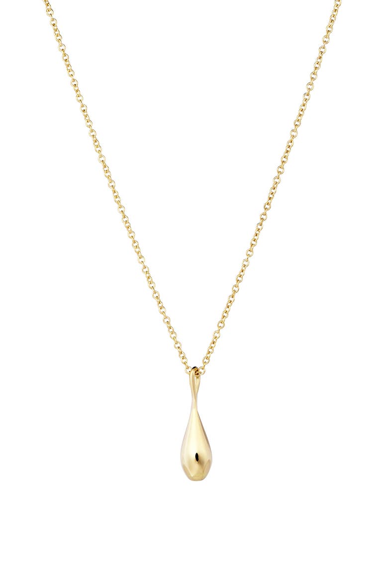 Small WaterDrop Pendant Necklace, Main, color, 14K YELLOW GOLD