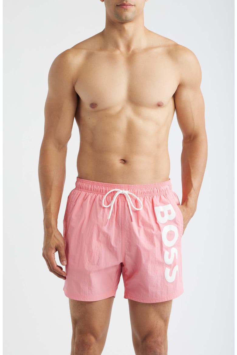 Octopus Swim Trunks, Main, color, LIGHT/ PASTEL PINK