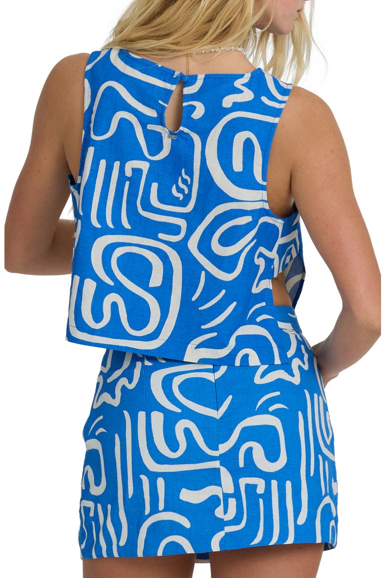 So Breezy Sleeveless Cotton & Linen Top, Alternate, color, TRUE BLUE