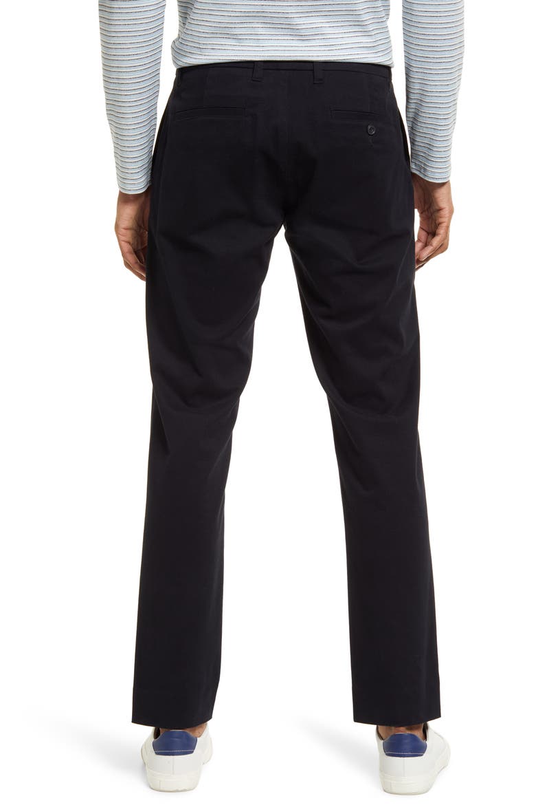 Griffith Stretch Cotton Twill Chino Pants, Alternate, color, BLACK