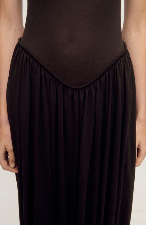 Mango Semisheer Mixed Media Cotton Blend Maxi Dress