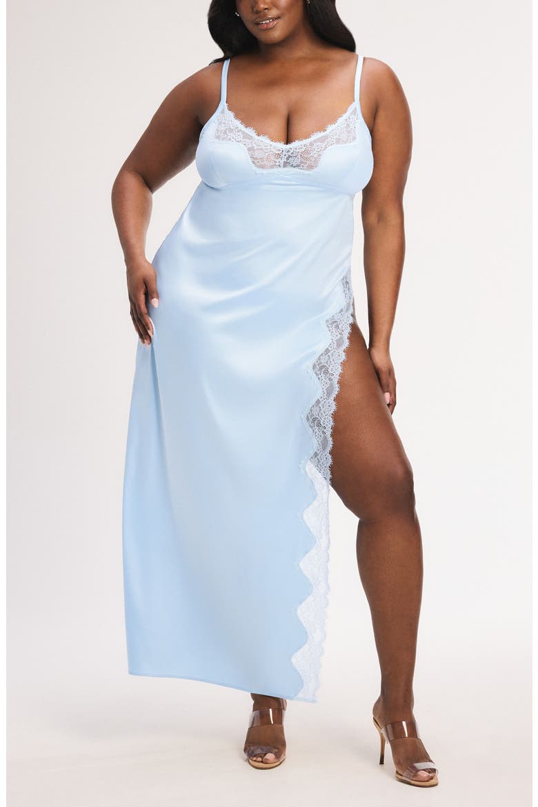 Nite Shade Maxi Nightgown, Alternate, color, SKYLINE BLUE