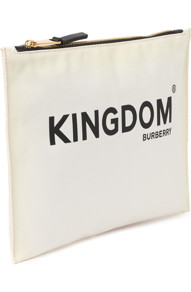 Burberry Medium Logo Flat Pouch, Alternate, color,