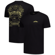 CHECKERED FLAG Men's Checkered Flag Sports Black NASCAR 2-Spot Moonshine Lightning in a Bottle T-Shirt