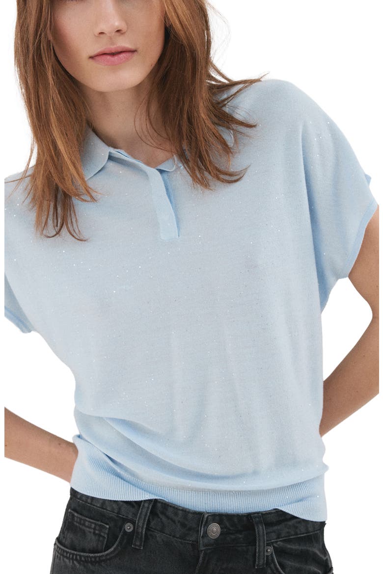 Polo Neck Sweater, Main, color, SKY BLUE