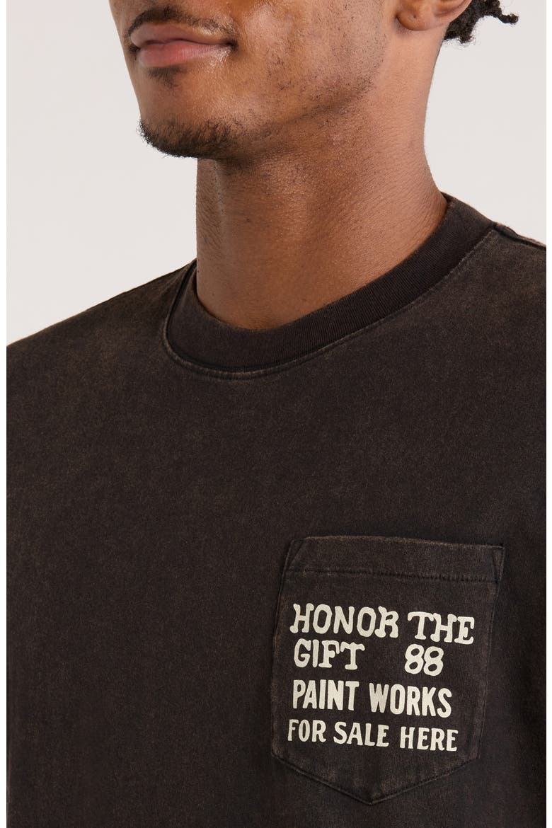 Paint Works Graphic Pocket T-Shirt, Alternate, color, BLACK