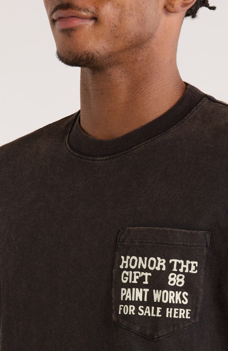 HONOR THE GIFT Paint Works Graphic Pocket T-Shirt, Alternate, color, Black
