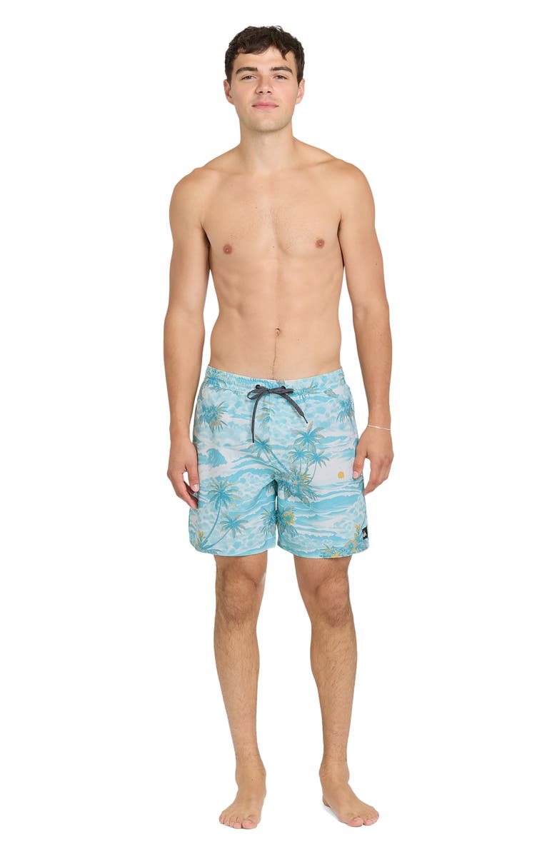 Quiksilver Mix Volley 17" Swim Trunks, Alternate, color, Blue Haze
