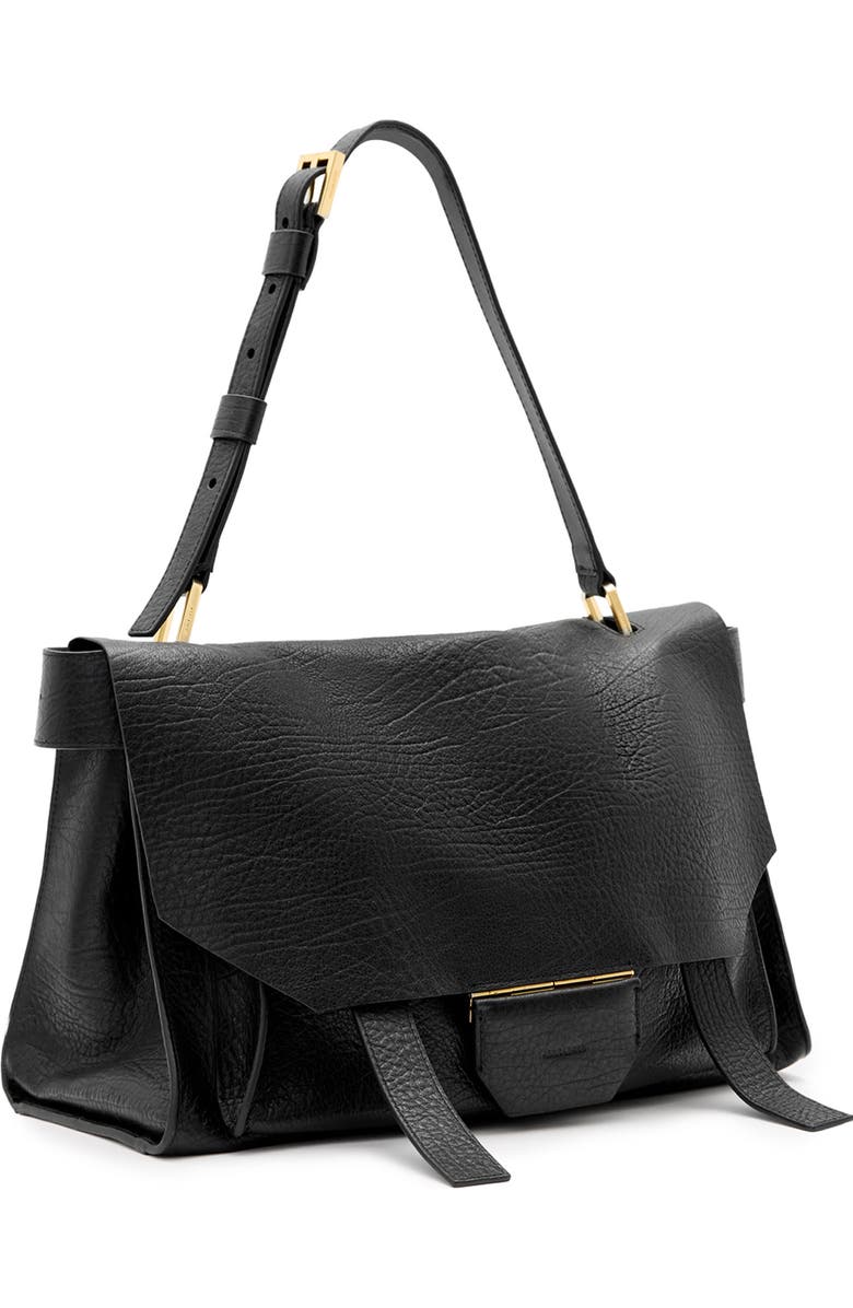 AllSaints Ursa Leather Satchel, Alternate, color,