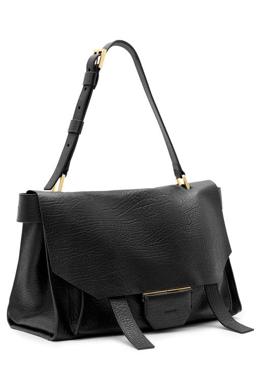 Shop Allsaints Ursa Leather Satchel In Black