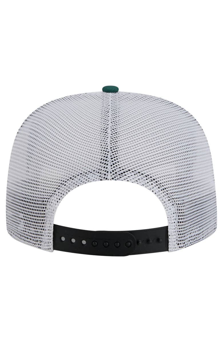 New Era Men's New Era Black/Hunter Green Milwaukee Bucks Throwback Dye Golfer Snapback Hat, Alternate, color, Black