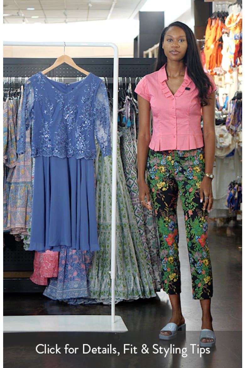 Floral Embroidered Mock Two-Piece Dress video