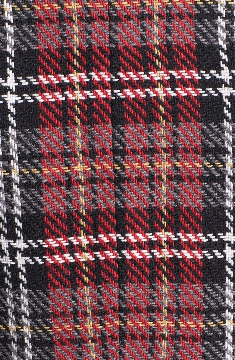 Mural Plaid Babydoll Coat, Alternate, color,