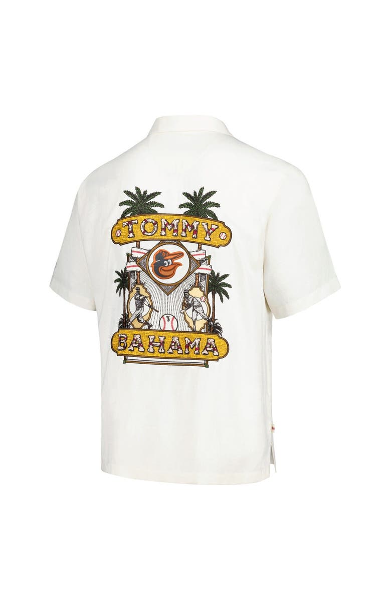 Tommy Bahama Men's Tommy Bahama White Baltimore Orioles Pitcher's Paradiso Button-Up Camp Shirt, Alternate, color, White