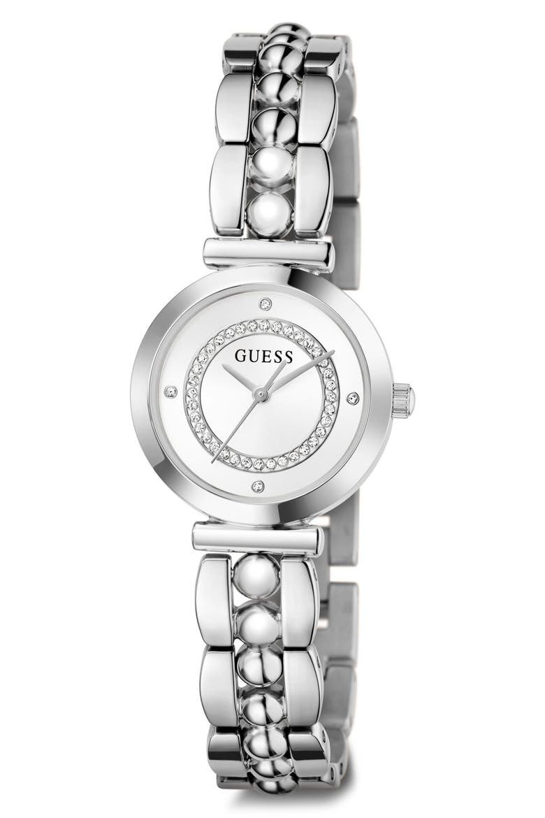 Leena Bracelet Watch, 26mm, Alternate, color, WHITE/ SILVER