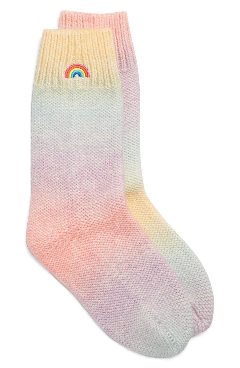Kurt Geiger London Be Kind Crew Socks, Main, color, Pink Comb