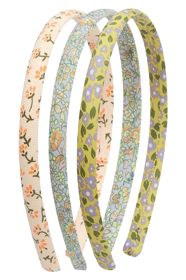 Kids' 3-Pack Ditsy Alice Headbands, Main, color, MEDIUM BEIGE