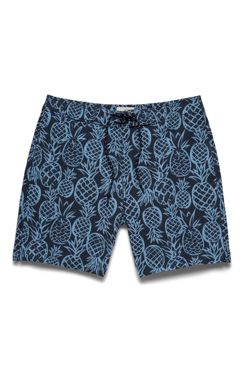 Surfside Supply Co. Duke 7.25" Pineapple Boardshort, Main, color, Blue