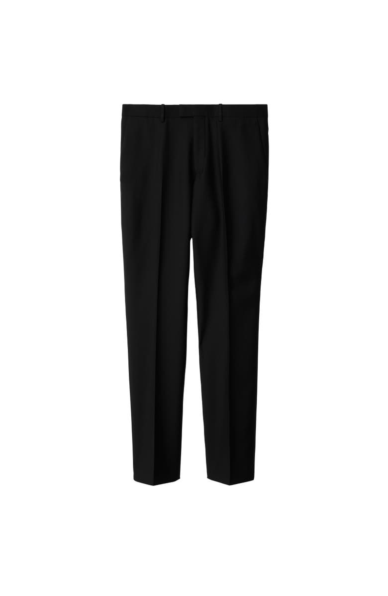 Burberry Wool Tailored Trousers, Alternate, color, Black
