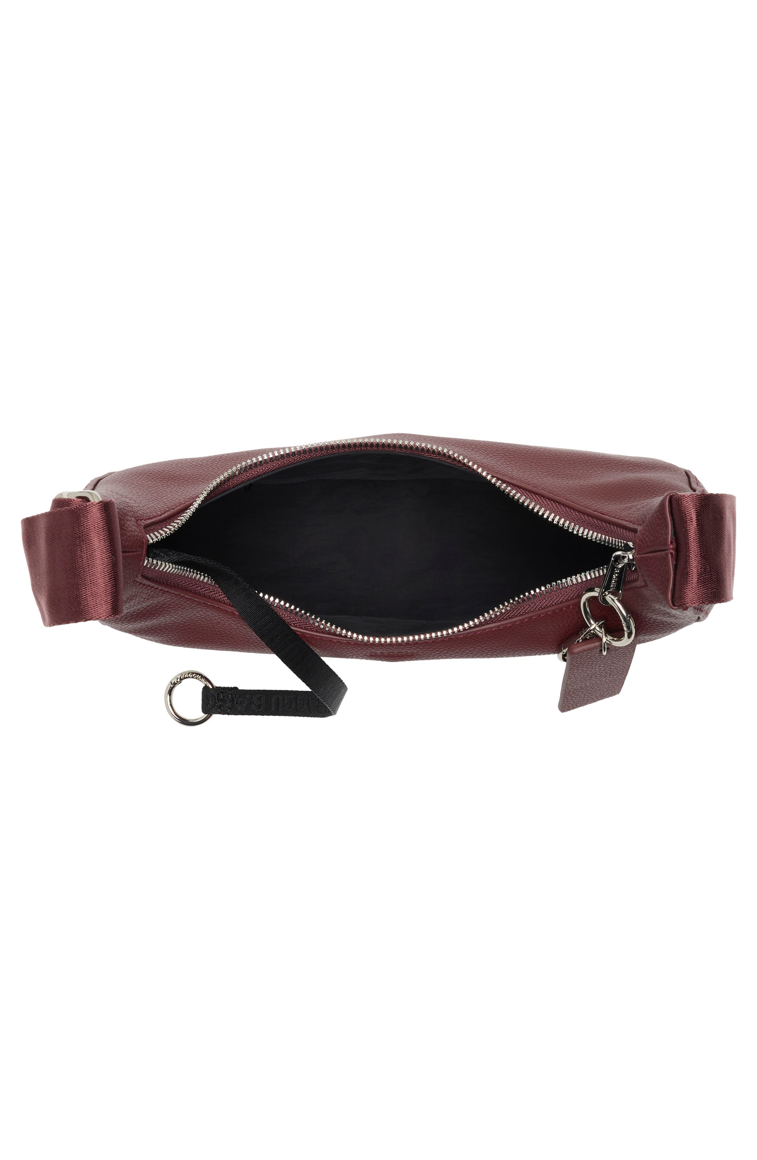 Baggu Small Recycled Leather Crescent Bag, Alternate, color, Mahogany