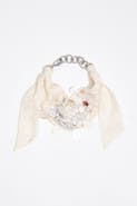 Bimba y Lola Woven Choker Necklace With Pearls