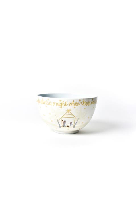 Brown Skin O Holy Night 9in Footed Bowl