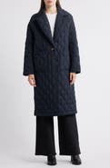 Bernardo Diamond Quilted Long Coat