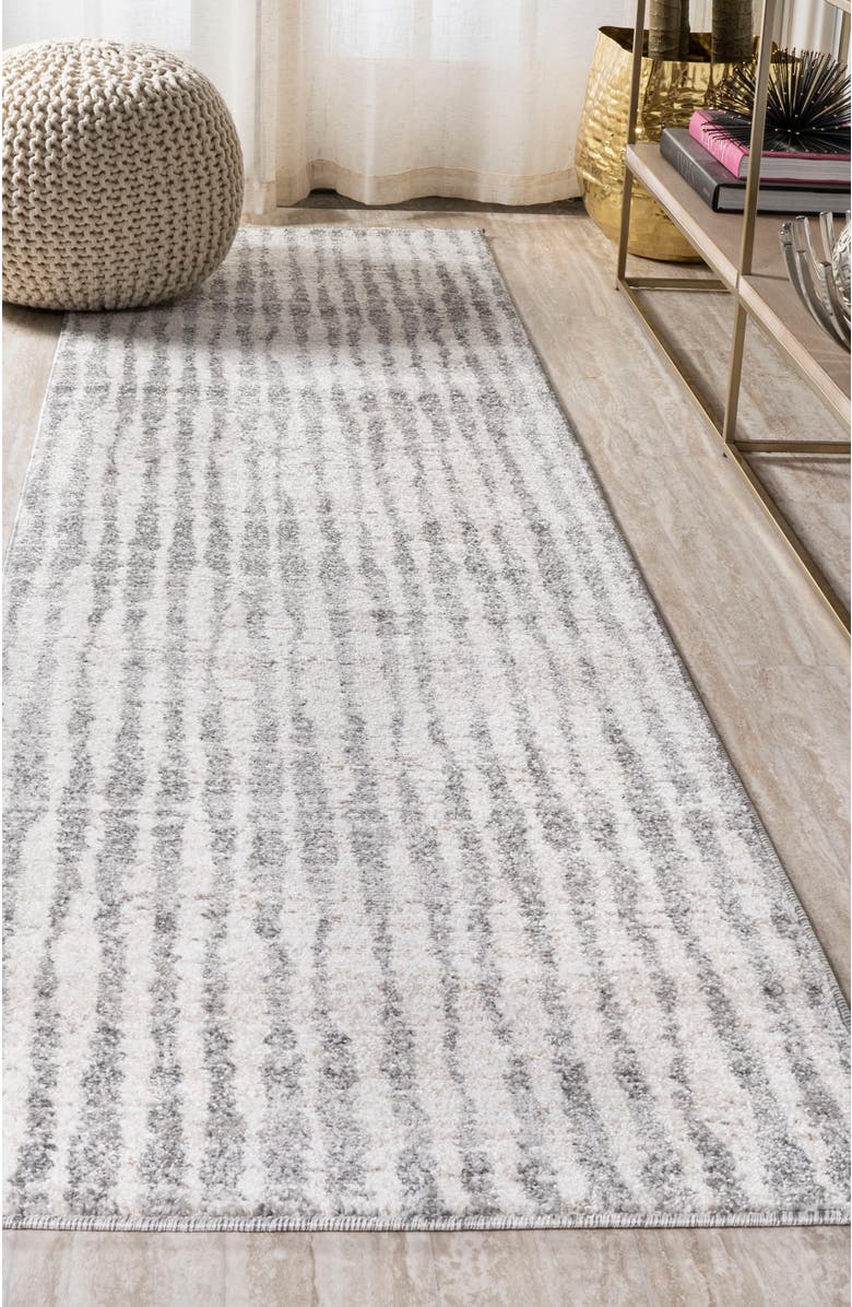 JONATHAN Y Skoura Modern Bold Stripe Area Rug, Alternate, color, Beige/Dark Gray
