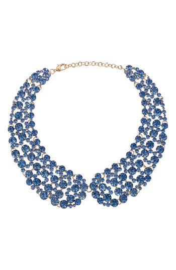 Eye Candy Los Angeles Diana Iridescent Collar Necklace In Blue