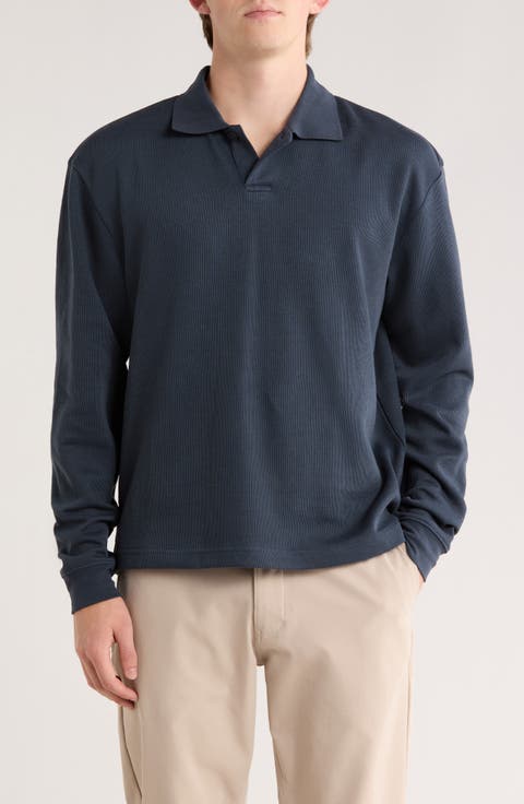 Relaxed Fit Long Sleeve Polo